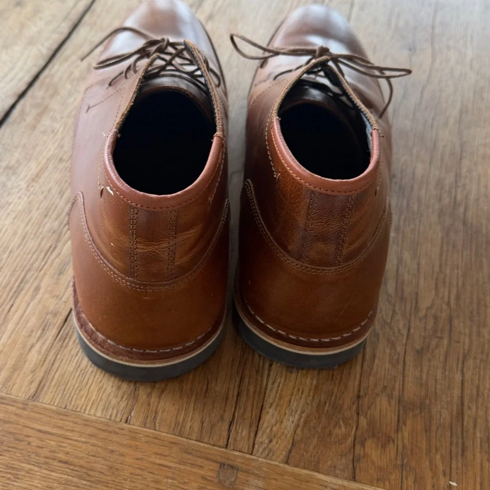 Steve Madden mens Hestonn Chukka lace up leather ankle shoe boot size 16 camel - Picture 2 of 7